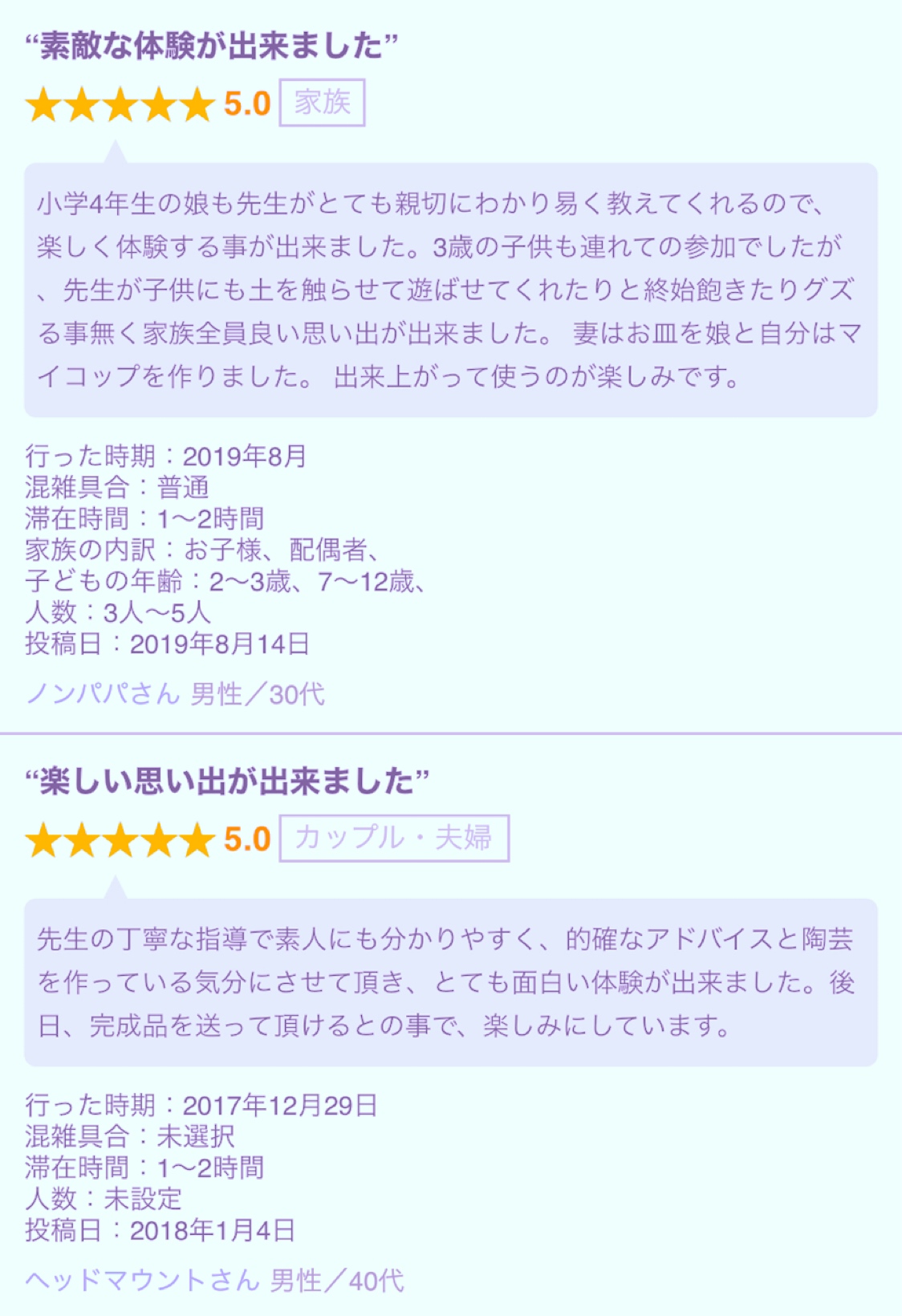 過去トピック お客様の声コーナー アトリエミズ サンバレーアートミュージアム内の陶芸教室